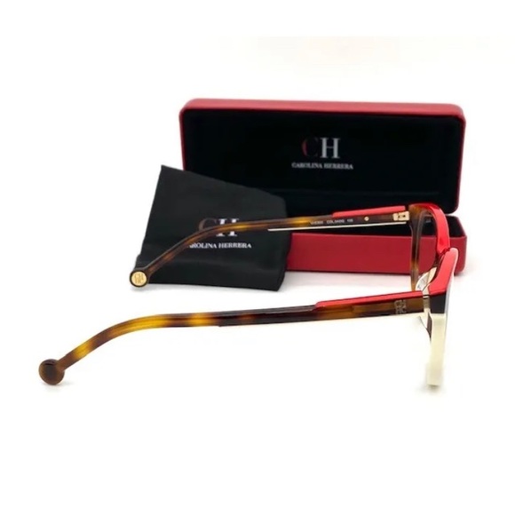 CAROLINA HERRERA VHE800 0ADQ Havana / Demo Lenses 52mm Eyeglasses - Picture 3 of 5